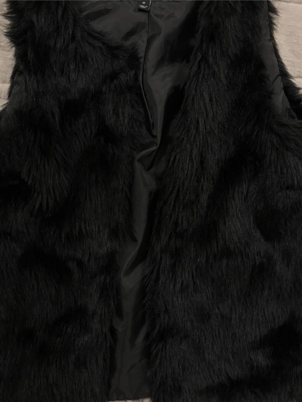 Say What? Black Faux Fur Vest